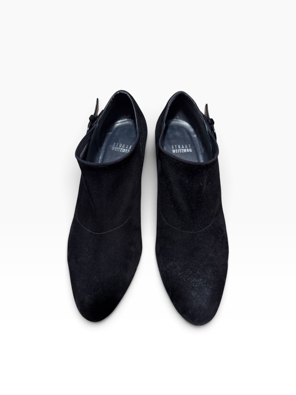 Stuart Weitzman Black Suede Ankle Bootie. Size 8M. EUC